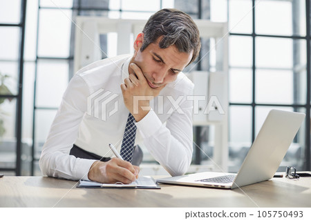 man lawyer professional hand businessman office signature document business contract group. Generative AI. man lawyer professional hand businessman office signature document business contract group. Generative AI. 105750493