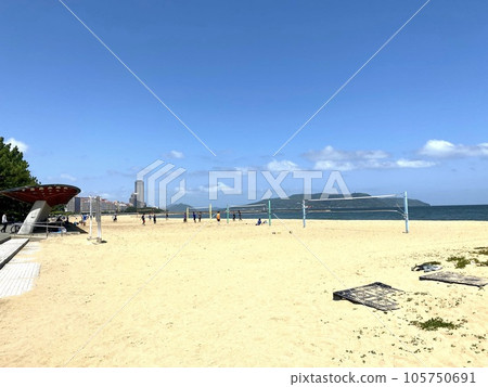 福岡市百道海濱百道海灘 105750691