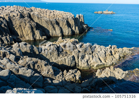 The scenery of Tojinbo, a sightseeing spot with cliffs on a refreshing summer morning|Sakai City, Fukui Prefecture The scenery of Tojinbo, a sightseeing spot with cliffs on a refreshing summer morning|Sakai City, Fukui Prefecture 105751316