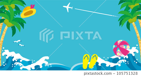 熱帶海濱風景背景圖 105751328