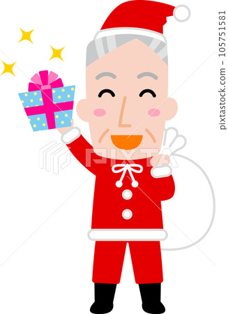 grandpa cosplaying as santa claus grandpa cosplaying as santa claus 105751581