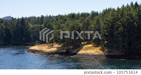 Canadian Landscape by the ocean and mountains. Canadian Landscape by the ocean and mountains. 105751614