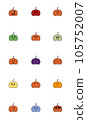 Cartoon Halloween icon set vector. pumpkin show different faces and emotions such as love, angry, surprise, happy, sad, thoughtful, excited, stick out tongue in white background. Vector illustration. Cartoon Halloween icon set vector. pumpkin show different faces and emotions such as love, angry, surprise, happy, sad, thoughtful, excited, stick out tongue in white background. Vector illustration. 105752007