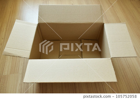 brown post box packaging put on wood floor brown post box packaging put on wood floor 105752058