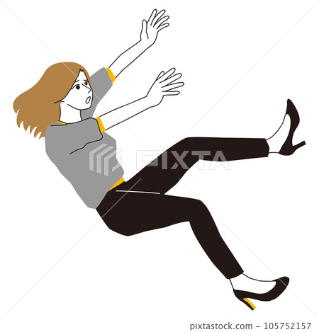 姿勢不穩定的女人 105752157