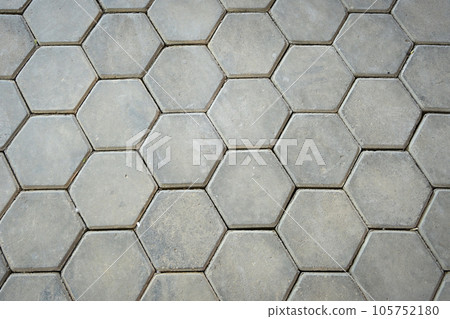 gray stone hexagon floor texture background, exterior design construction industry gray stone hexagon floor texture background, exterior design construction industry 105752180