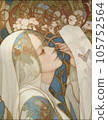 A woman on a mirror 105752564