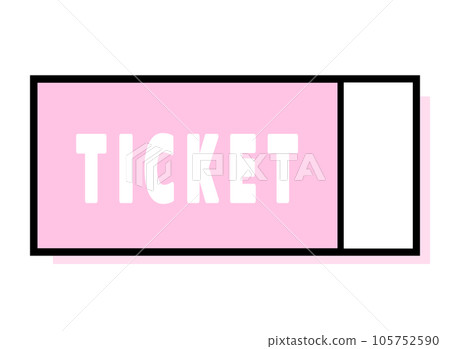 A simple ticket Vertical line on the right Pink shadow A simple ticket Vertical line on the right Pink shadow 105752590