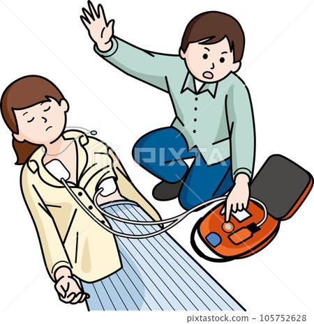 一名男子用 AED 救出一名女子 105752628