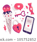 Valentine's day icon element decorative vector. Happy anniversary concept. 105752852