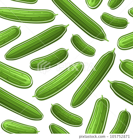 Vector Cucumber Seamless Pattern Vector Cucumber Seamless Pattern 105752871