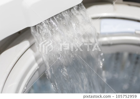 Washing machine water supply image photo material Washing machine water supply image photo material 105752959