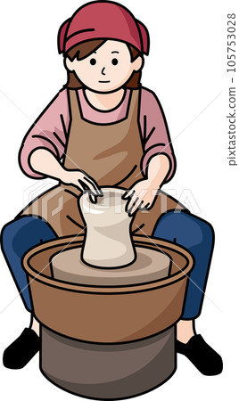 Woman of potter 105753028