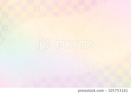 Background material for new year's cards and new year's cards with a purple and rainbow-colored checkered pattern Rainbow Background material for new year's cards and new year's cards with a purple and rainbow-colored checkered pattern Rainbow 105753181