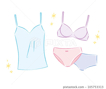 Clean underwear set night bra/bra/camisole 105753313