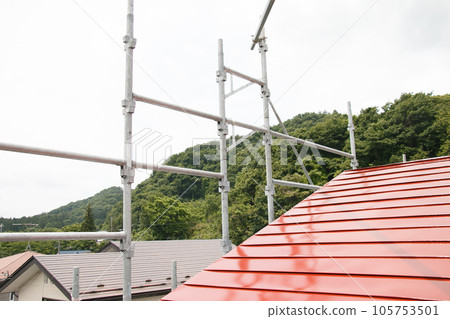 屋頂腳手架圖片 高處風景素材 屋頂腳手架圖片 高處風景素材 105753501