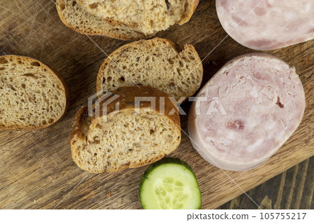 soft fresh bread with the addition of various grains and cereals 105755217
