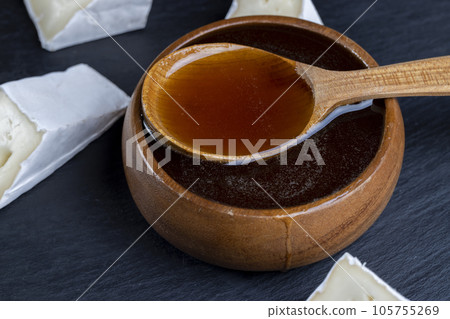 natural bee honey from different colors 105755269