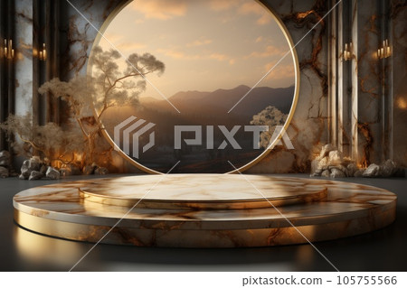 Luxury podium empty space can display product background. Luxury podium empty space can display product background. 105755566