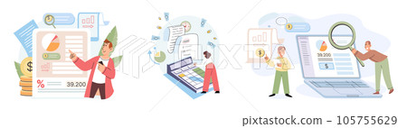 People analysis budget. Calculate financial plan of save income and expense management. Calculating tax and expenses, making financial checklist. Concept of finance accounting and calculation 105755629