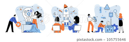 Team solving problems. Search for right solution, business problem solving Business matching with assistance and help Business negotiations Solutions to problems, use in web-projects and applications, Team solving problems. Search for right solution, business problem solving Business matching with assistance and help Business negotiations Solutions to problems, use in web-projects and applications, 105755646