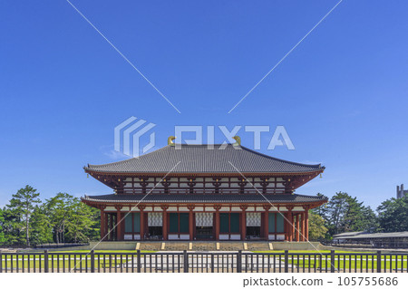 Kofuku-ji Temple Chukondo (Noborioji-cho, Nara City, Nara Prefecture) shining against the blue sky 105755686