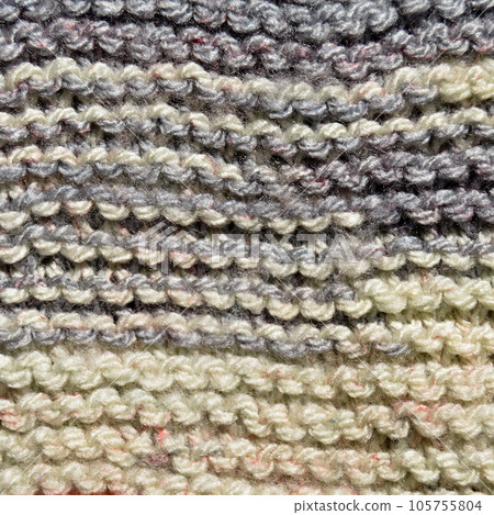 Handmade knitted fabric grey wool background texture 105755804