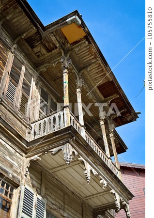 Princes Islands, Buyukada in Istanbul, old wooden white houses in Buyukada Princes Islands, Buyukada in Istanbul, old wooden white houses in Buyukada 105755810