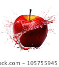 Apple with water bubble 105755945