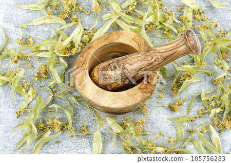 Dry linden inflorescences 105756283