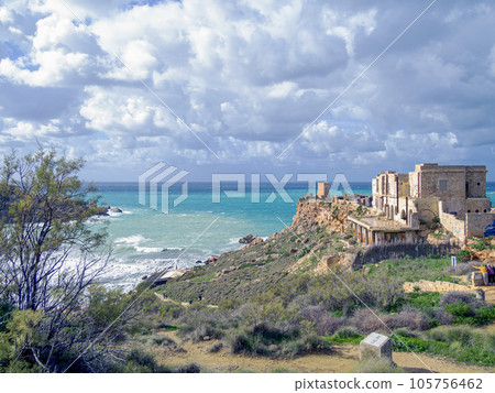 Golden Bay beach, Maltese islands 105756462