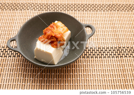 Cold tofu with kimchi Cold tofu with kimchi 105756539