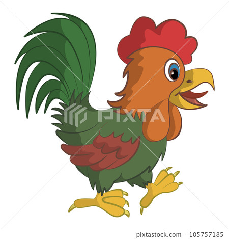 Chicken cartoon design on transparent background 105757185