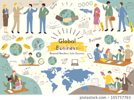 Global business material collection Global business material collection 105757763