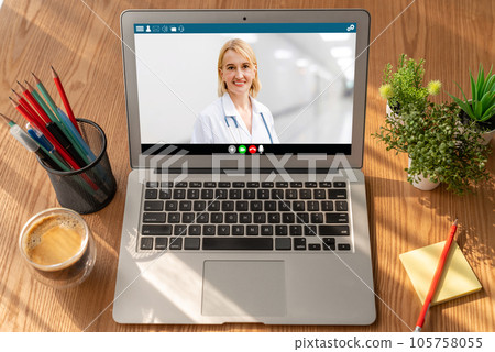 Doctor video call online by modish telemedicine software application Doctor video call online by modish telemedicine software application 105758055
