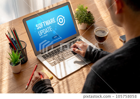 Software update on computer for modish version of device software 105758058