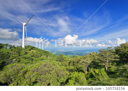 Aoyama Kogen Wind Power Generation Scenery with windmills (Iga City, Mie Prefecture) Aoyama Kogen Wind Power Generation Scenery with windmills (Iga City, Mie Prefecture) 105758156