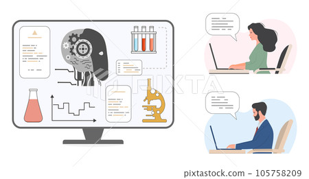 People Medical Test Robot Medicine Automated Lab 105758209