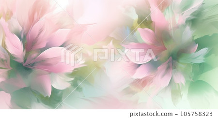 Beautiful abstract pink and green impressionistic floral design background. generative ai AIG32 105758323