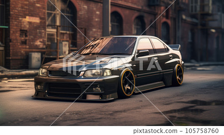 Sedan car on the road 105758760