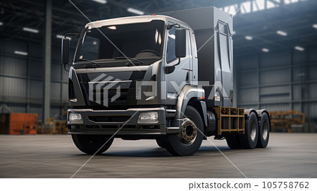 The truck head is parked in the warehouse. The truck head is parked in the warehouse. 105758762