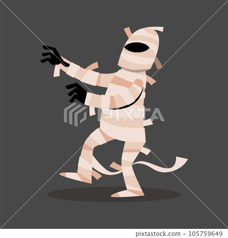 Mummy . Halloween cartoon characters . Vector . 105759649