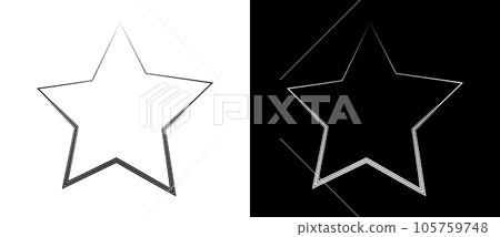 Abstract background with dynamic lines in star shape. Black lines on a white background and white lines on the black side. Abstract background with dynamic lines in star shape. Black lines on a white background and white lines on the black side. 105759748