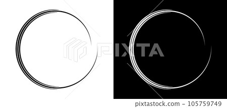 Circle abstract background with lines in spiral. Illusion of dynamic transition. Black lines on a white background and white lines on the black side. Circle abstract background with lines in spiral. Illusion of dynamic transition. Black lines on a white background and white lines on the black side. 105759749