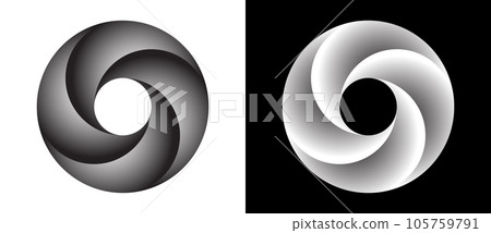 Circle with segments and gradients. Logo or icon for any project. Circle with segments and gradients. Logo or icon for any project. 105759791