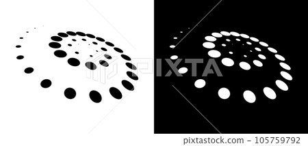 Modern abstract background. Halftone dots in circle form. Round logo. Modern abstract background. Halftone dots in circle form. Round logo. 105759792