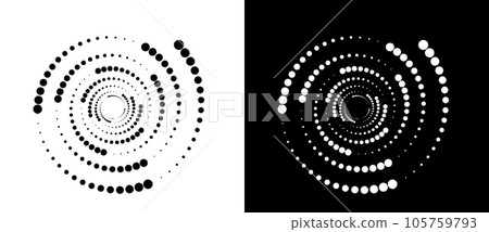 Modern abstract background. Halftone dots in circle form. Round logo. Modern abstract background. Halftone dots in circle form. Round logo. 105759793