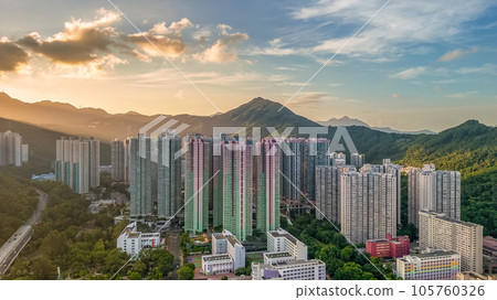 Aug 8 2023 Hong Kong Tseung Kwan O residential area, Aug 8 2023 Hong Kong Tseung Kwan O residential area, 105760326