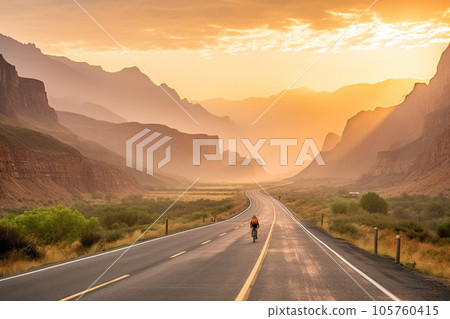 Cyclist riding bike Cyclist riding bike 105760415