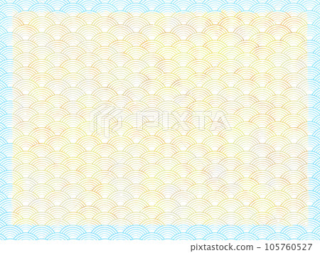 Blue and yellow Qinghai wave two-tone Japanese style background 105760527